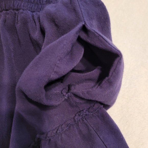 Navy Blue Midi Double Tiered Skirt with Pockets Size Small - Picture 7 of 15